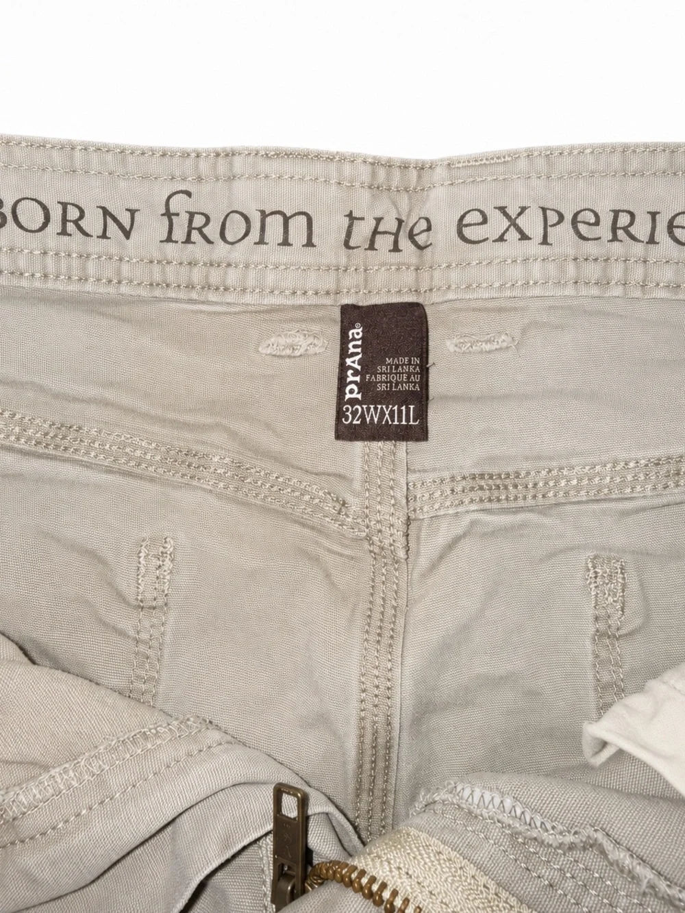 prAna Bronson Shorts Men’s 32x11 Khaki Organic Cotton Stretch Canvas